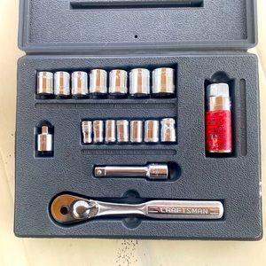 Craftsman Metric 1/4 and 3/8 Drive Socket Wrench Set Sears 9-33237